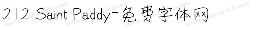 212 Saint Paddy字体转换